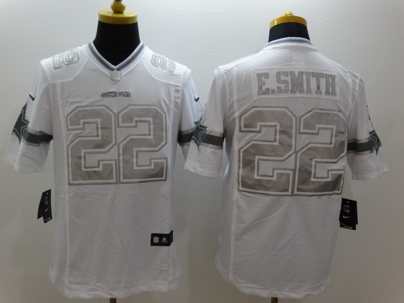 Men's Dallas Cowboys Emmitt Smith #22 White Jersey